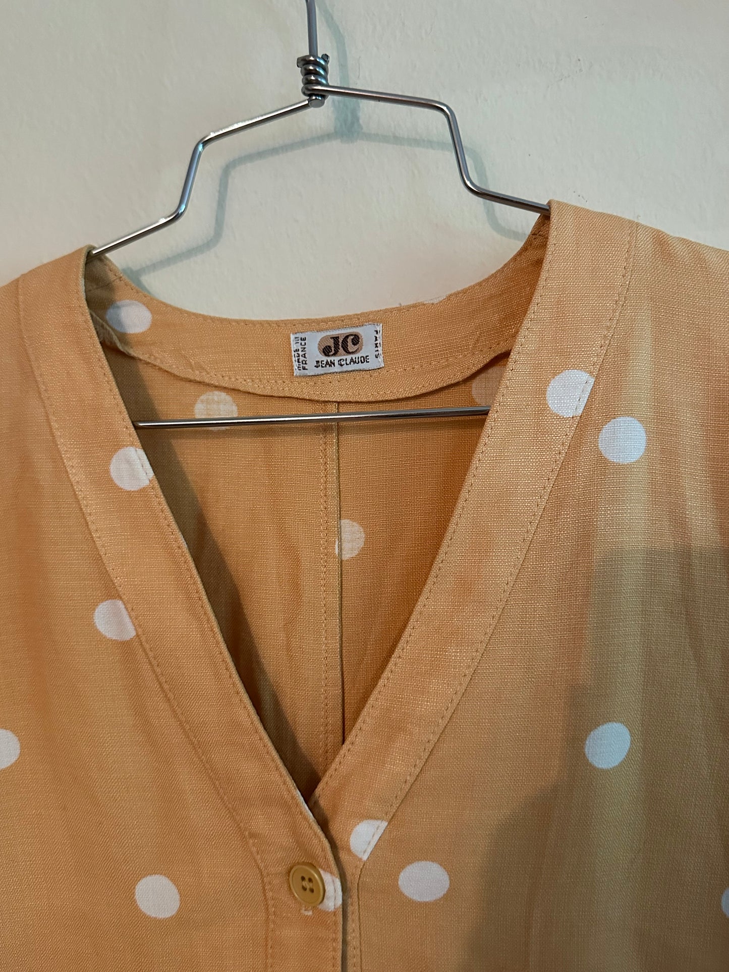 50s Orange Polka Dot Shirt