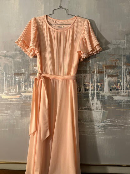 70s Peach Dress - Sears