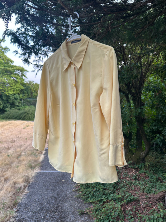 Y2K yellow shirt -liz clairborne