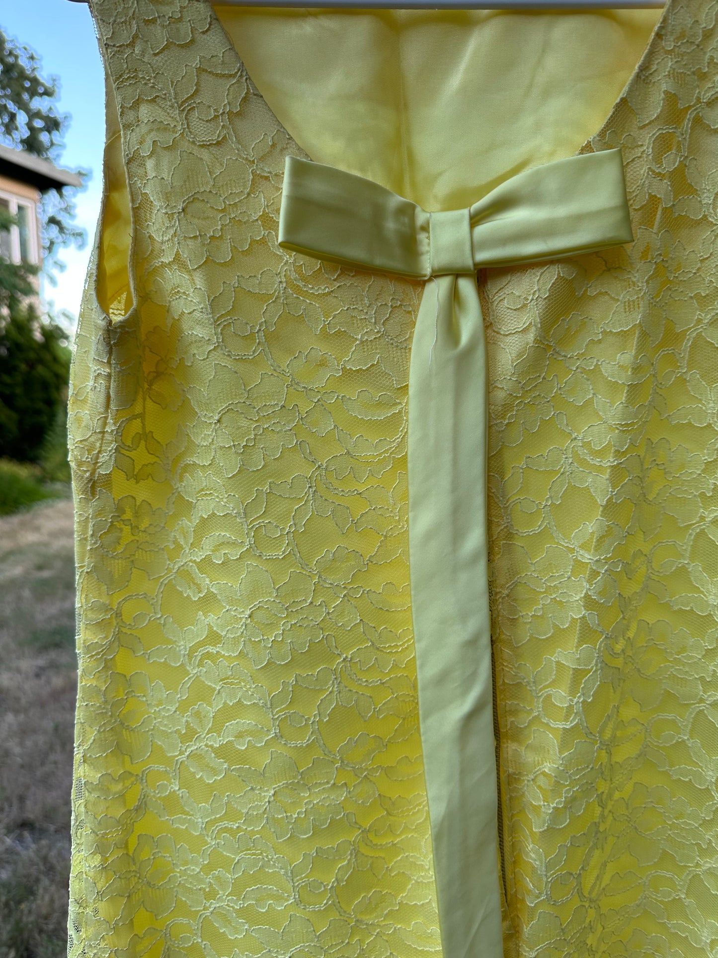 60s Yellow Lace Dress