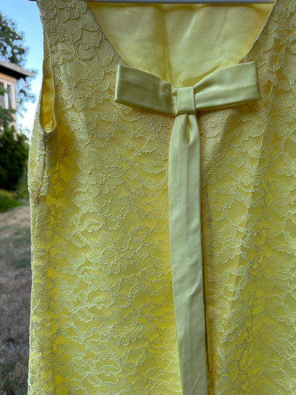 60s Yellow Lace Dress