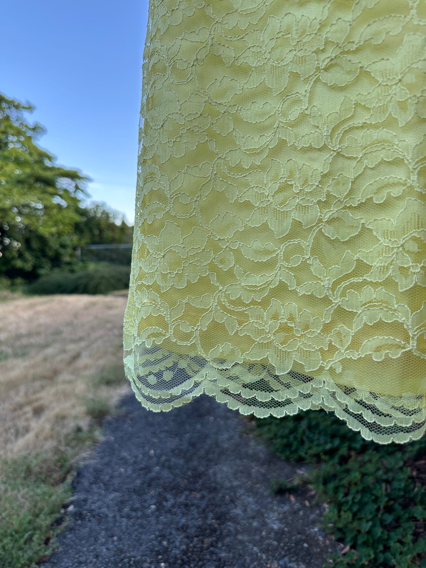 60s Yellow Lace Dress