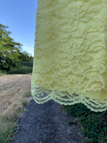 60s Yellow Lace Dress