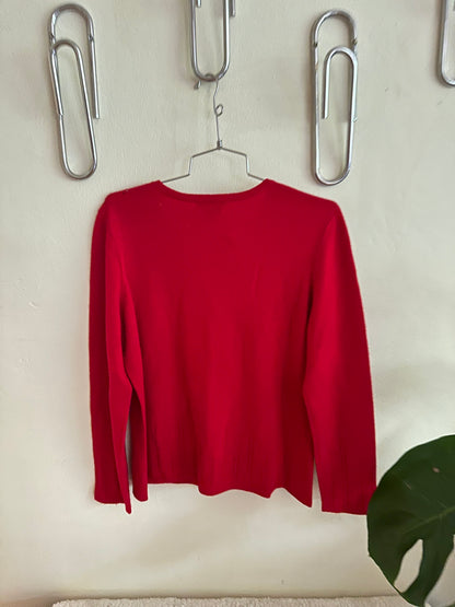 90s Red Cashmere Cardigan