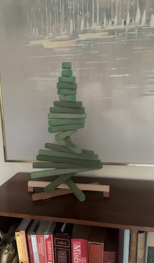 Scandinavian wooden Christmas treee