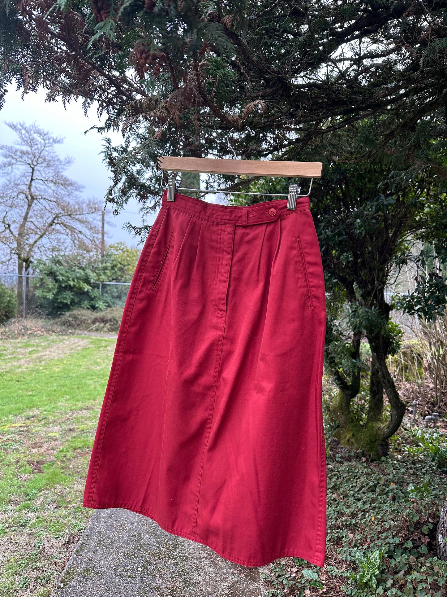 80s Brick red Skirt