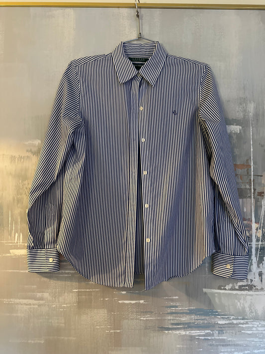 90s Blue Stripe Ralph Lauren Shirt