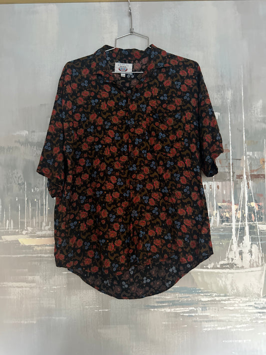 Vintage Black Paisley Shirt