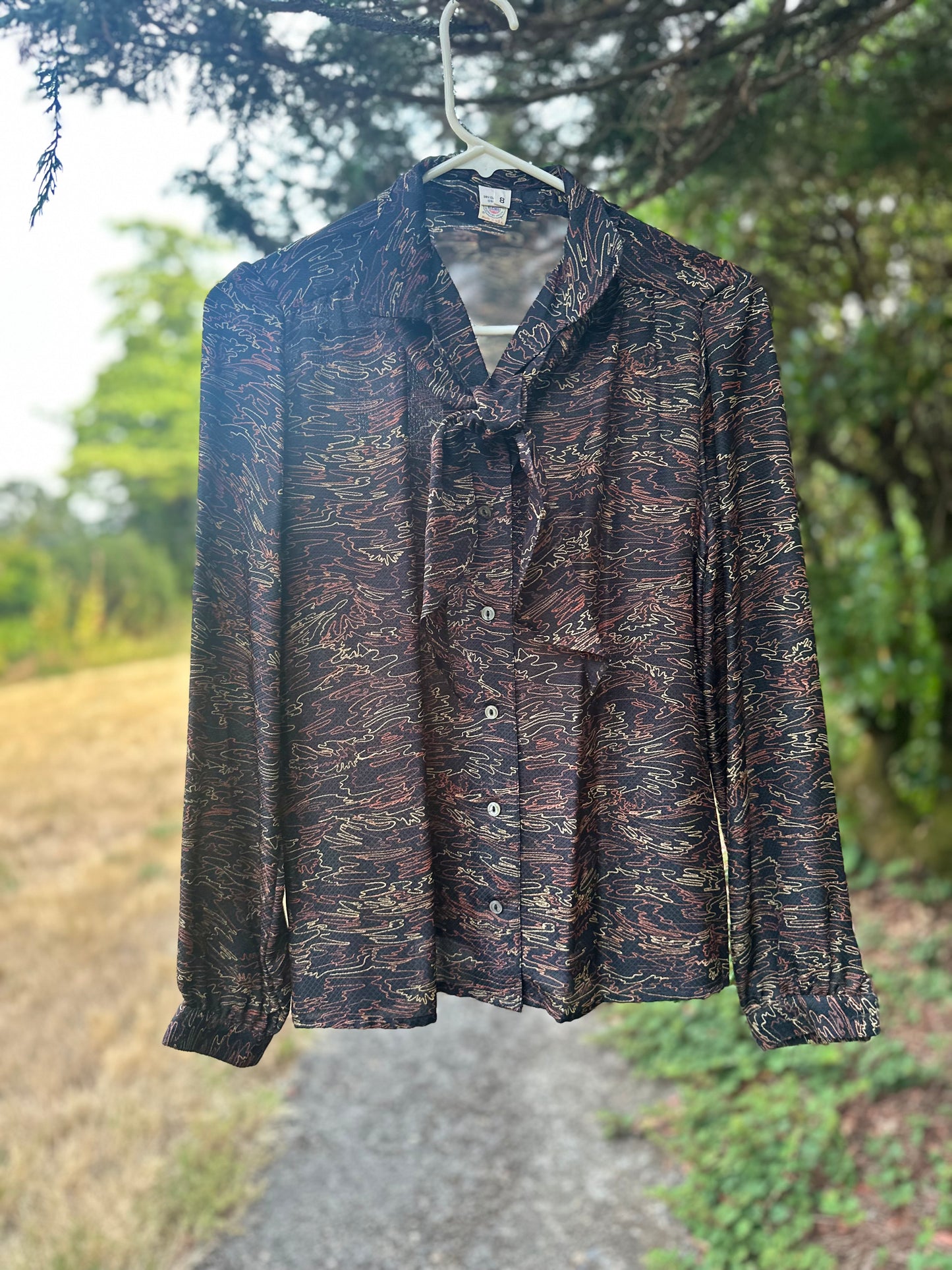 70s Black Squiggle Shirt