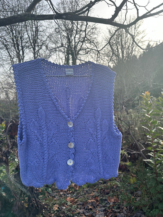 80s Periwinkle Sweatervest