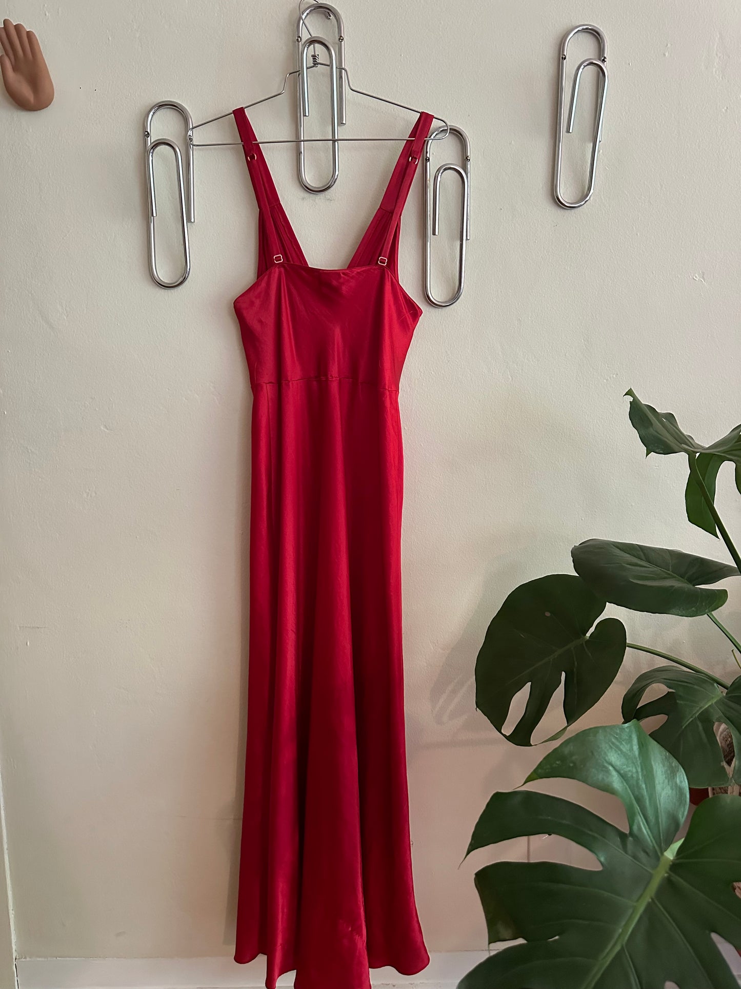 90s Red Slip Dress