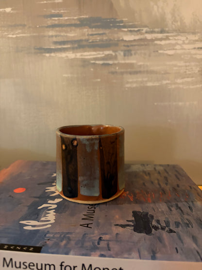 Handmade Stripe twist handle Mug
