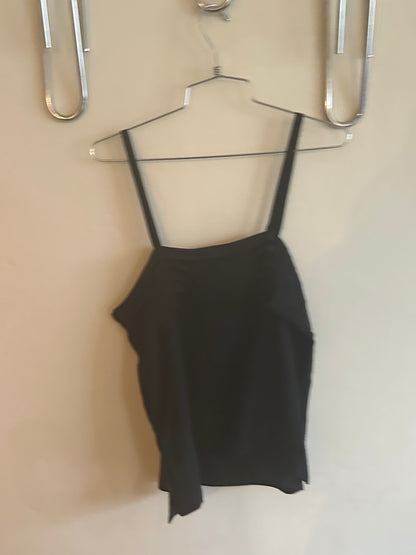 90s Black Silk Tank Top