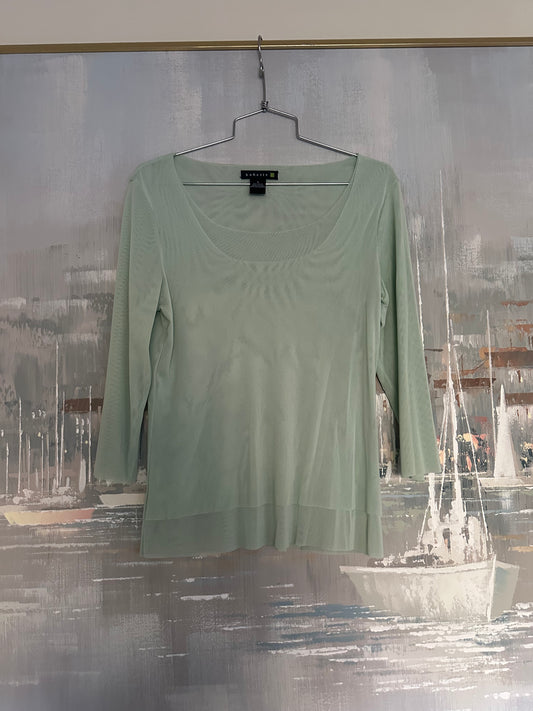 90s Aqua Mesh Shirt - Babette