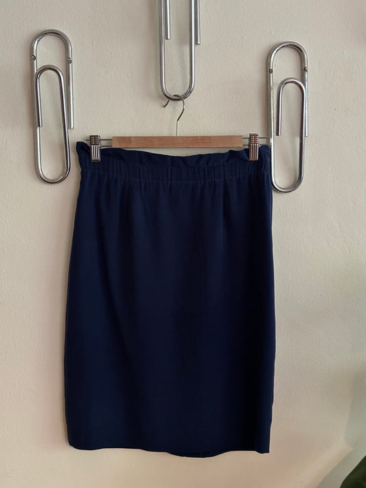 90s Blue Silk Skirt