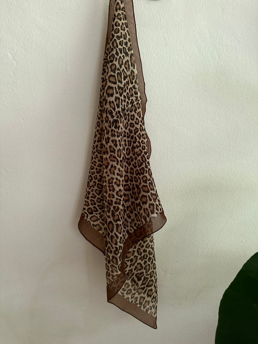 90s/Y2K Scarf: Leopard Print