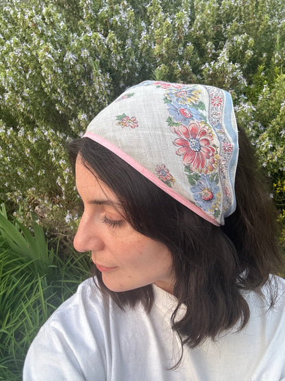 Upcycled Hankie Headscarf