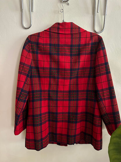 70s Red Wool Pendleton Blazer