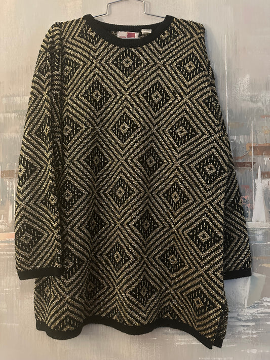 80s Black and Gold Sweater
