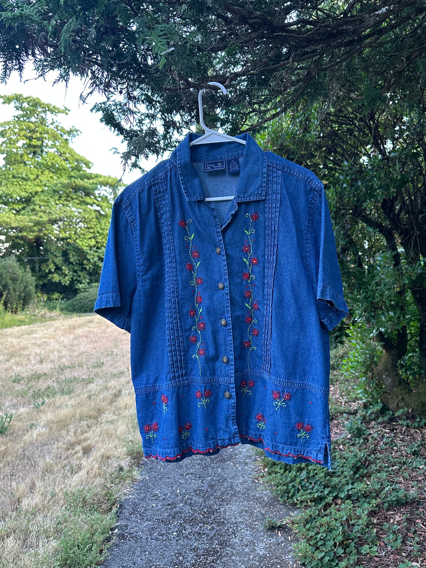 90s Denim Embroidered Shirt
