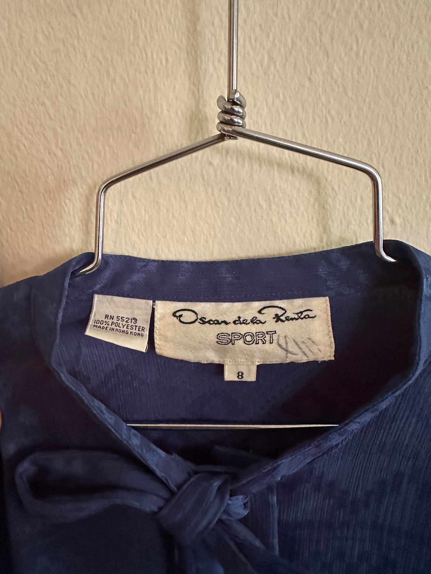 80s Blue Oscar de la Renta Shirt