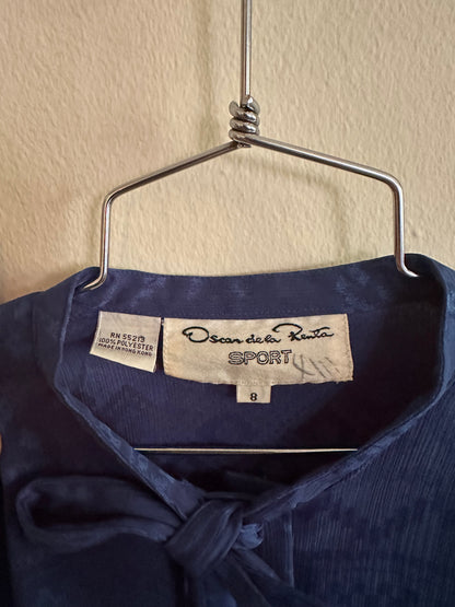 80s Blue Oscar de la Renta Shirt