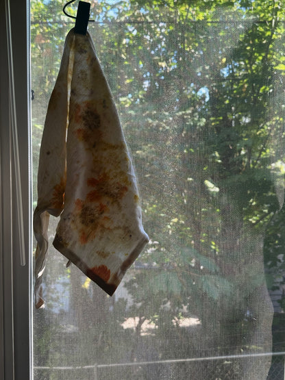 Flower Printed Naturally Dyed Scarves