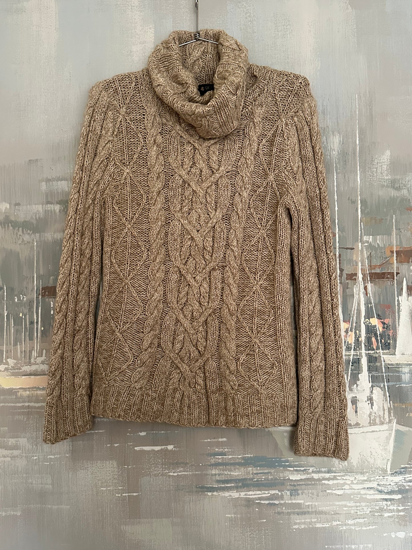 90s Tan Silk/Cashmere Brooks Brothers Turtle Neck