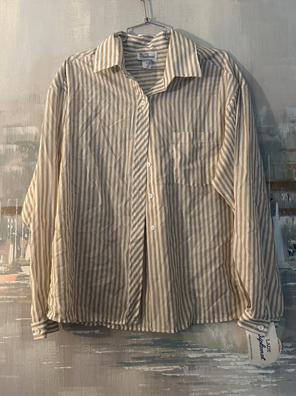 90s Tan Stripe Dead stock Shirt Lady Diplomat