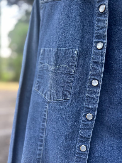 90s/Y2K Eddie Bauer Denim Shirt