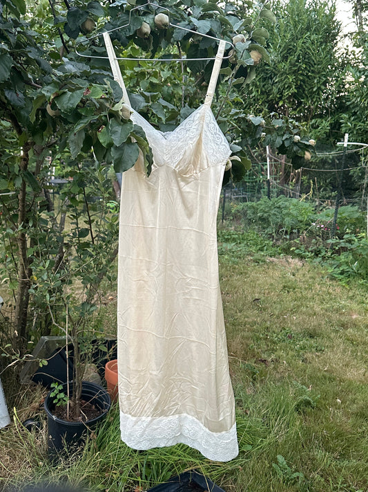 40s/50s White Slip Dress