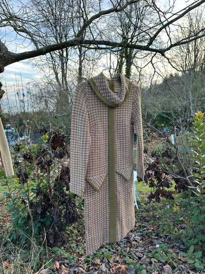 60s Green and Pink Knit Dress
