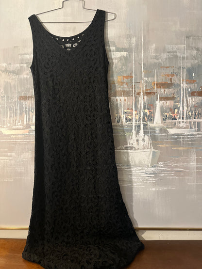90s Black Lace Dress