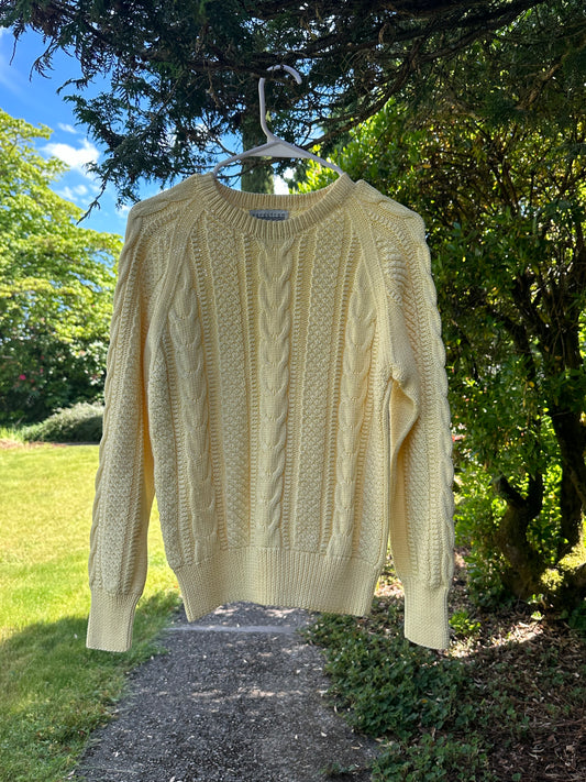 80s Yellow Cotton Sweater