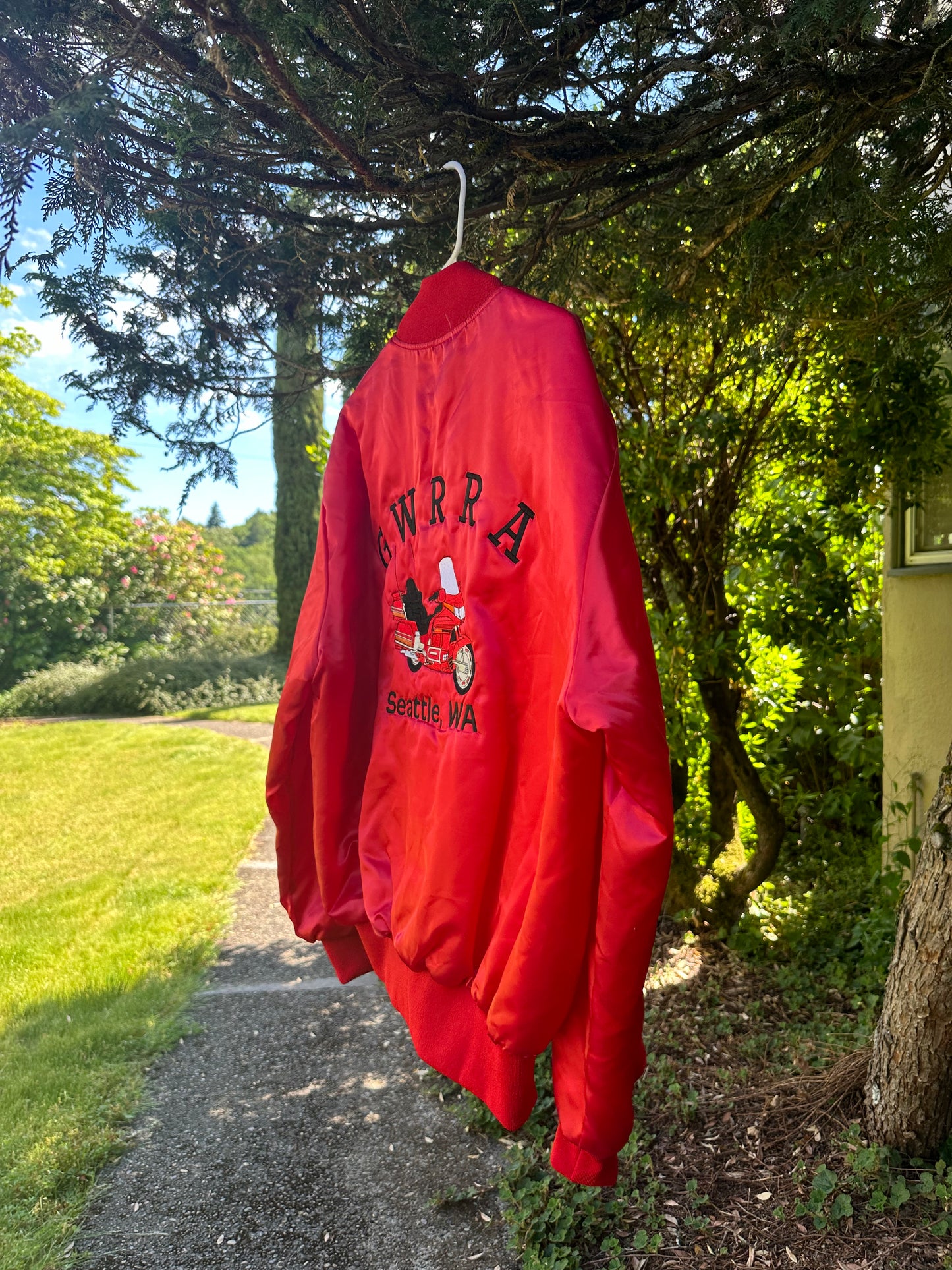 90s Red Biker Jacket