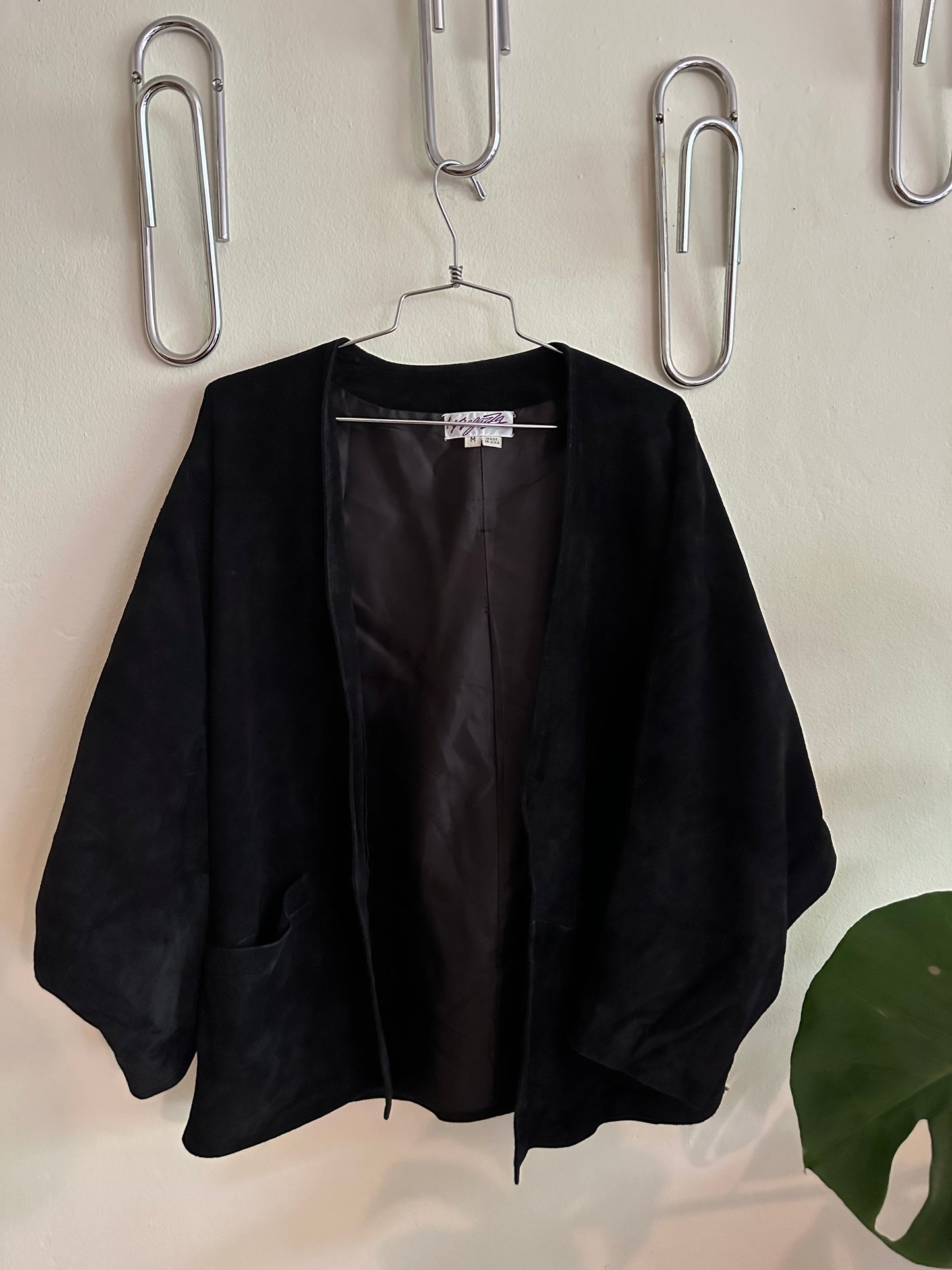 80s Black Suede Jacket