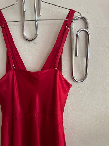 90s Red Slip Dress