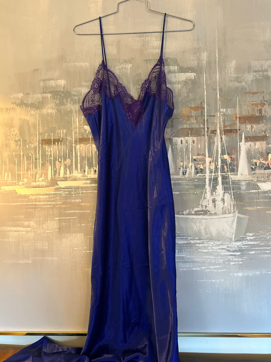 90s Blue Lace Slip