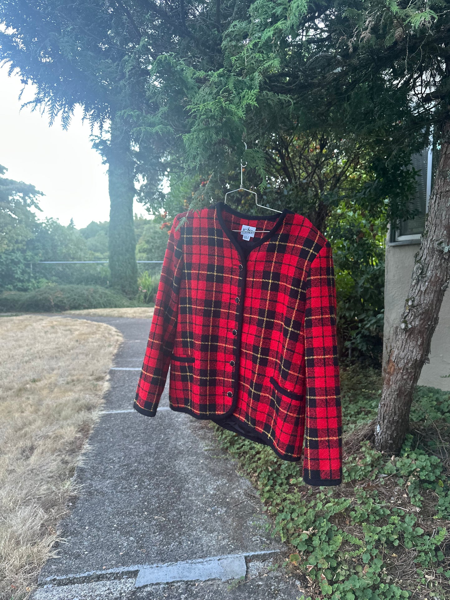 80s/90s Red Plaid Jacket -Koret
