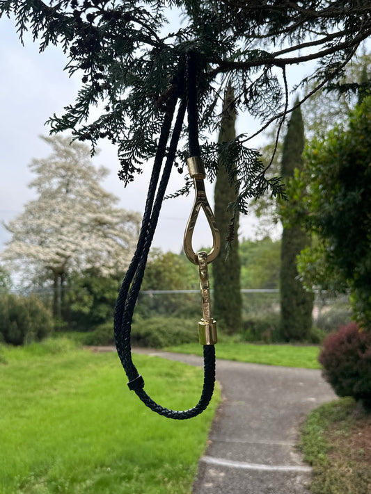 Black hook and loop belt