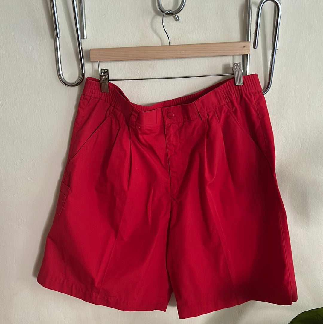 90s Red Pleated Short