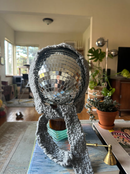 Hand Woven Bonnet/Balaclava- grey 3