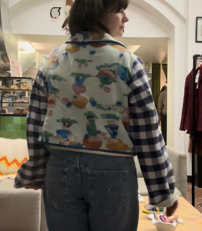 Upcycled Blue Children’s Blanket Jacket