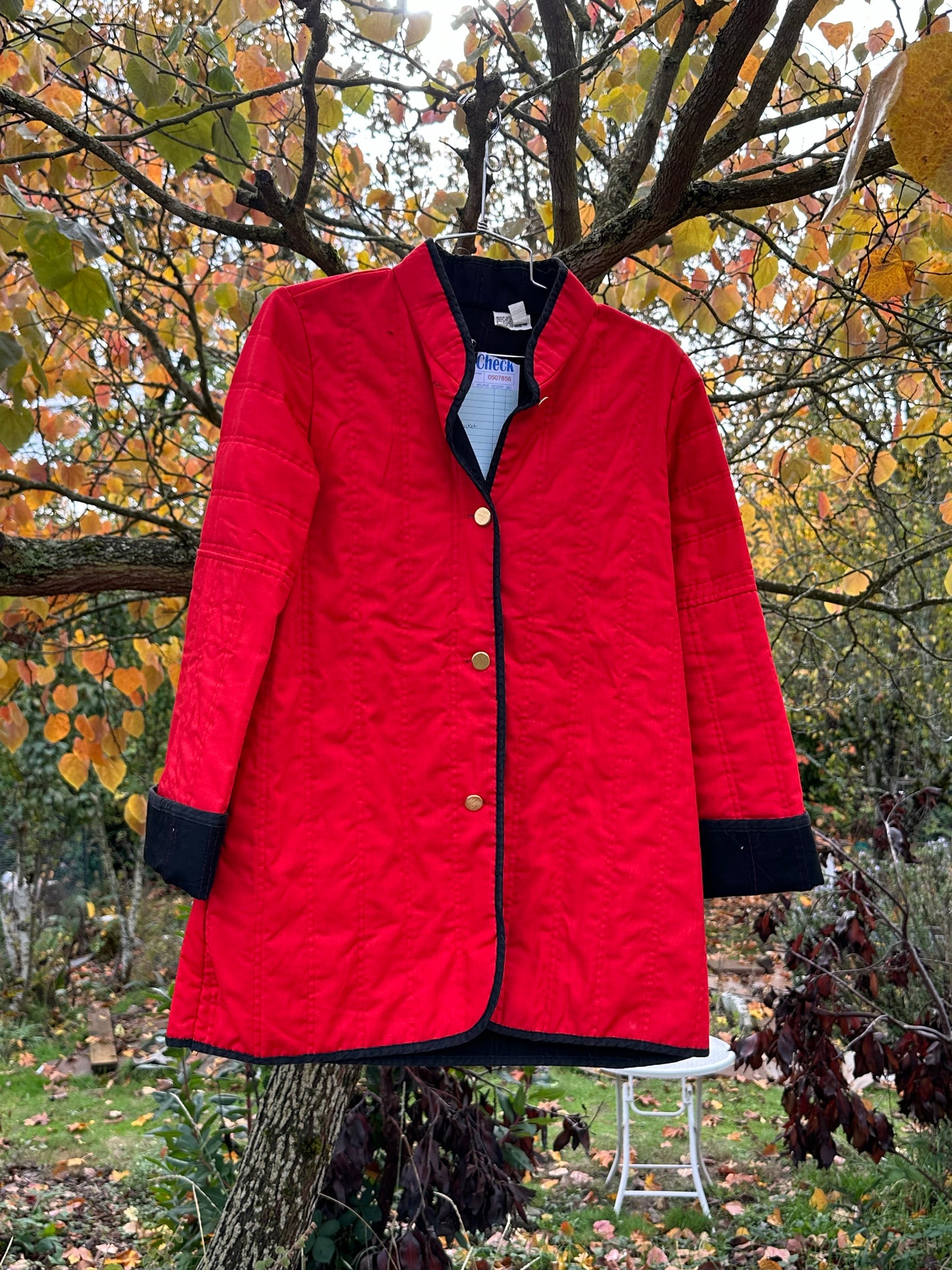 90s Red Quilted Jacket