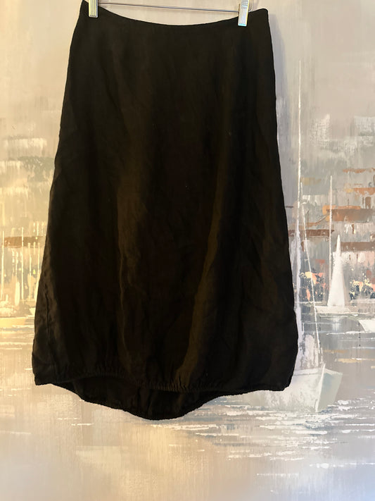 Black Linen Bubble Skirt— Cut Loose