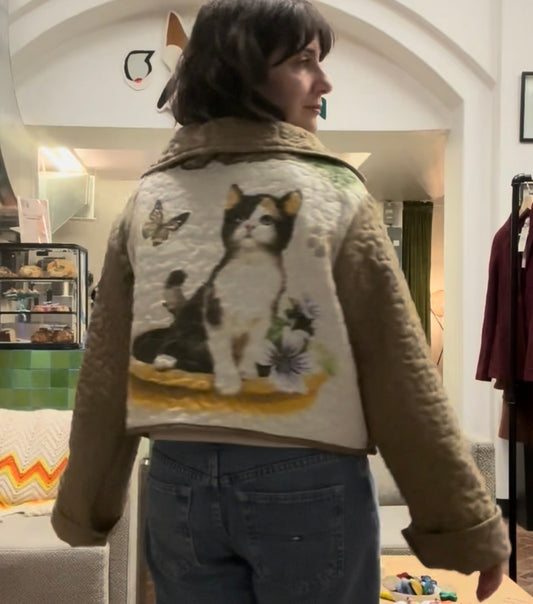 Upcycled Cat Blanket Jacket