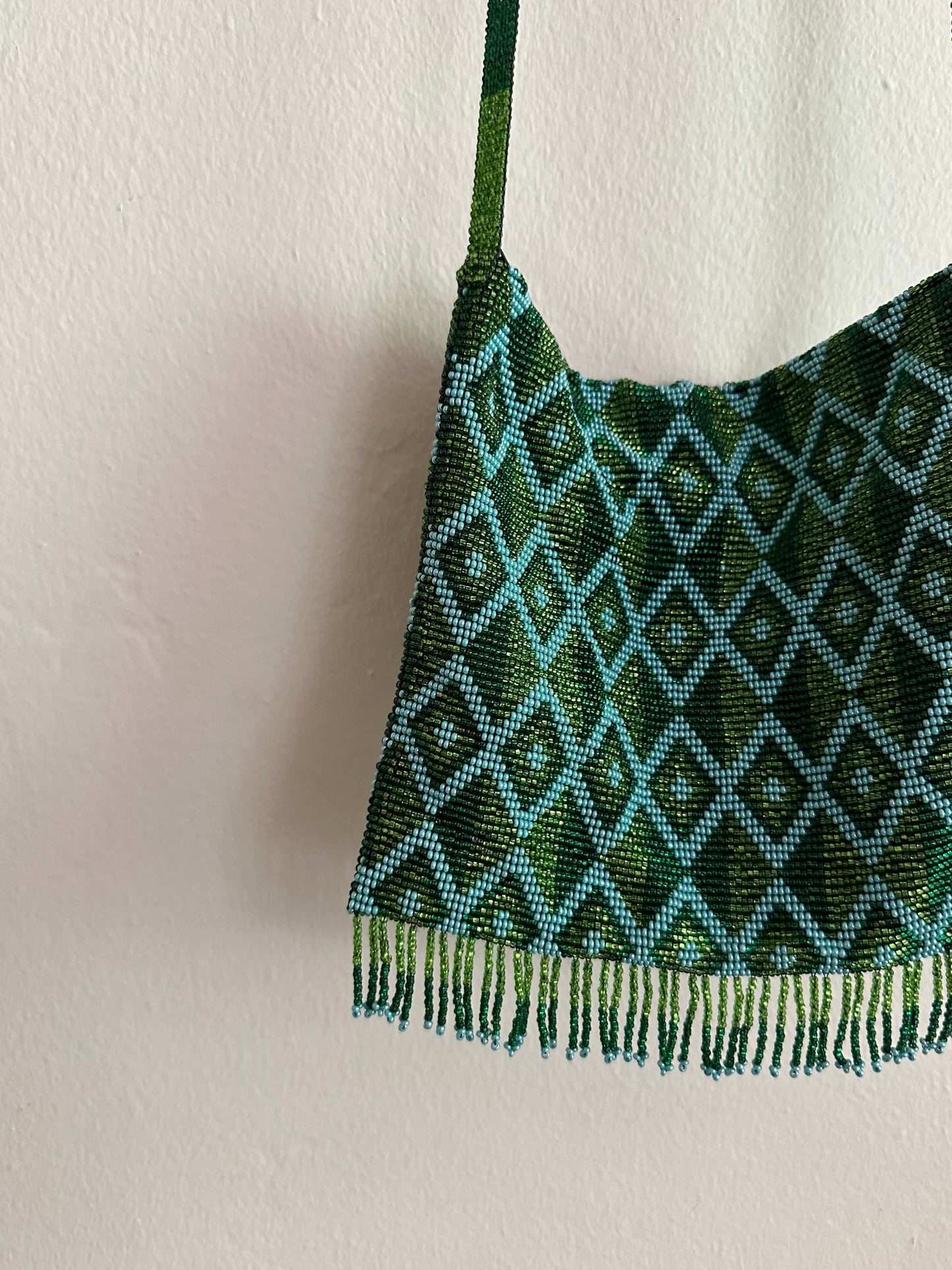 Y2K Green Beaded Purse