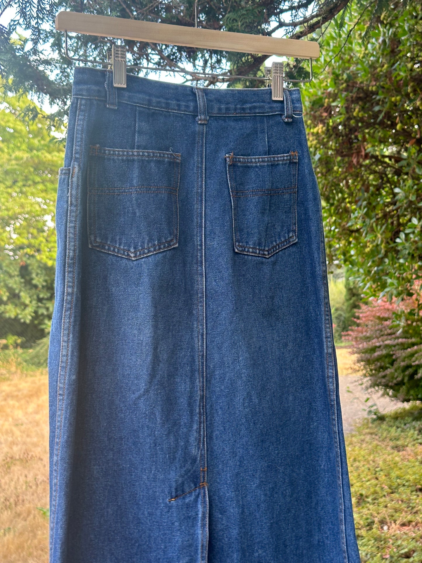 70s/80s Blue Denim skirt -Brawlers