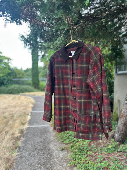 90s Flannel Plaid Jacket