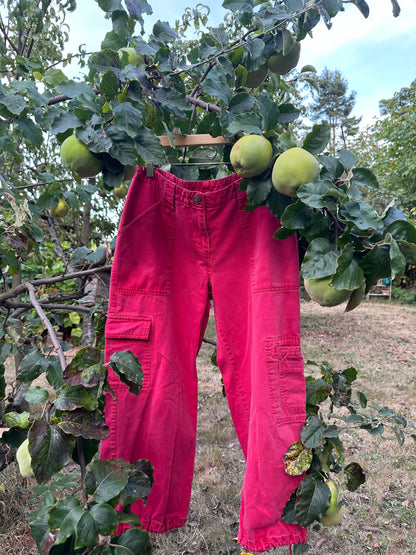 Y2K Red Cargo Pants